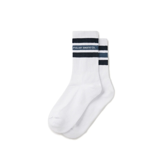 BAS POLAR FAT STRIPE - BLANC/BLEU