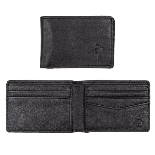 PORTEFEUILLE RDS GENUINE LEATHER - NOIR 