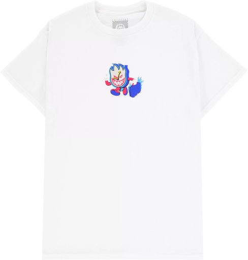 T-SHIRT SPITFIRE SCI-FI FANTASY BURNING TIME - BLANC