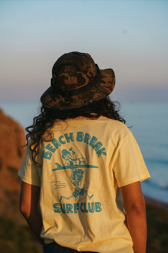 T-SHIRT NOTICE THE RECKLESS BEACH BREAK - LEMON