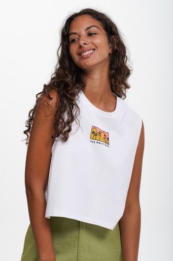 NOTICE THE RECKLESS CASTAWAY TANK TOP - WHITE