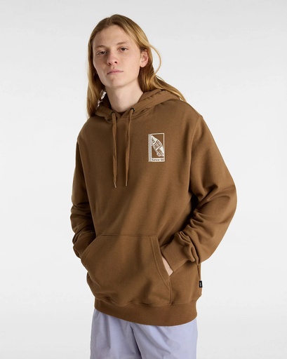 VANS VD BOX PULLOVER HOODIE - BROWN