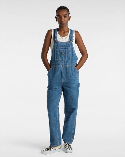 PANTALON VANS GROUND WORK DENIM SALOPETTE POUR FEMME - STONE WASH