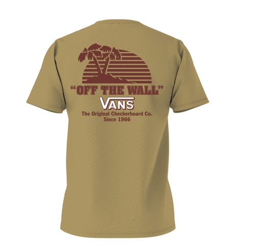 T-SHIRT VANS JUNIOR SUNSET DUAL PALM SHORT SLEEVE - ANTELOPE