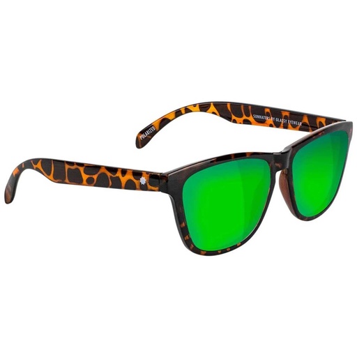 LUNETTE GLASSY DERIC POLARIZED - TORTOISE/GREEN MIRROR
