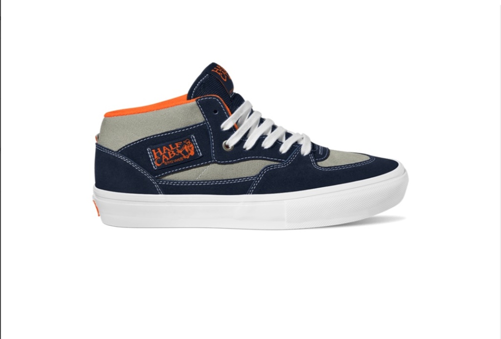 VANS SKATE HALF CAB SHOES - SMOKE/NAVY