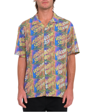 CHEMISE VOLCOM FERGADELIC WOVEN SHORT SLEEVE - PATRIOT BLUE