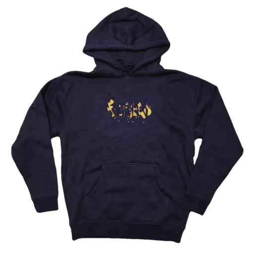 COTON OUATÉ FROSTED PAINTBRUSH HOODIE - BRUN