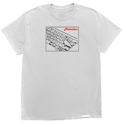 MEHRATHON BUMP TO SPACE BAR TEE - WHITE