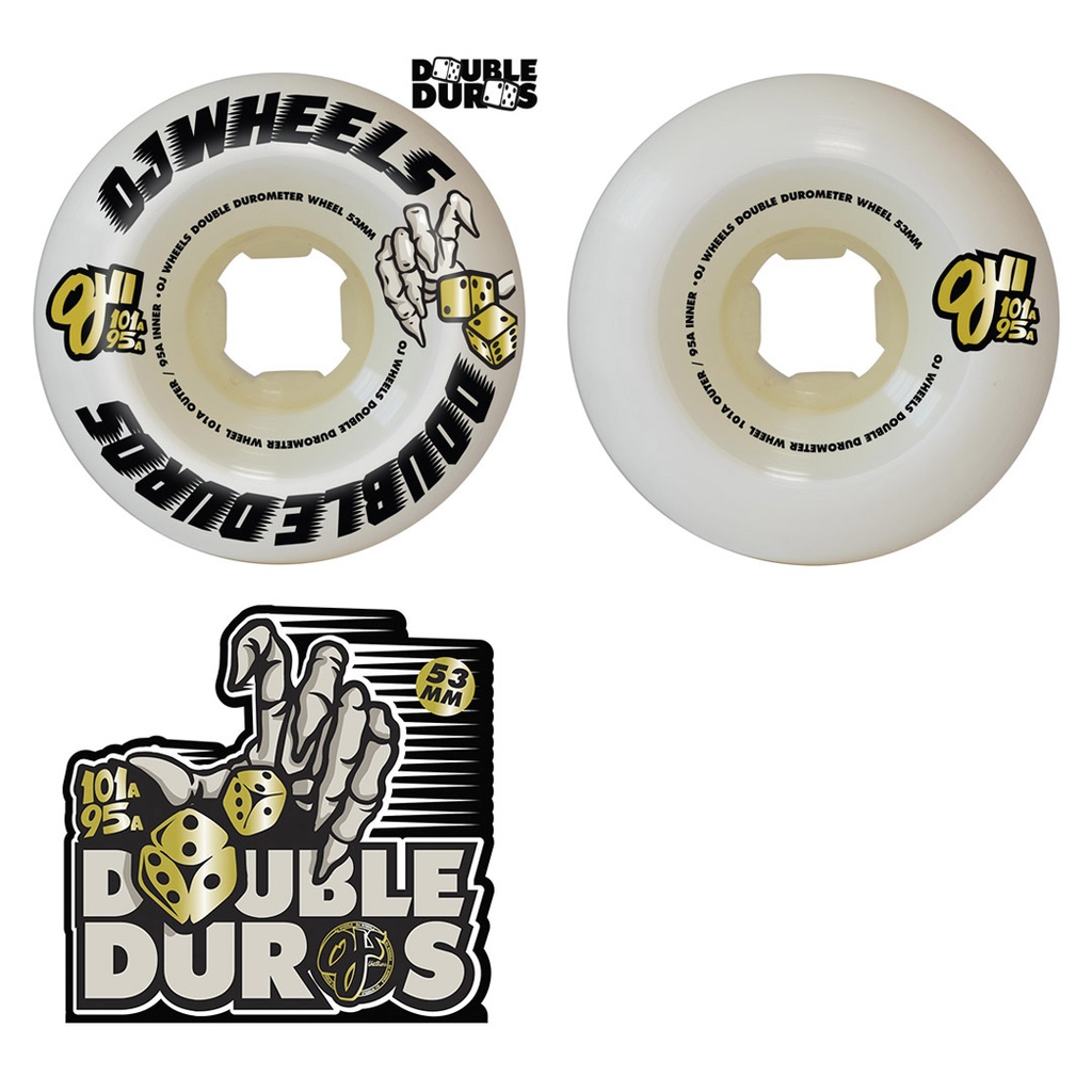 ROUE OJS DOUBLE DURO WHT MINI COMBO 101A/95A 53mm