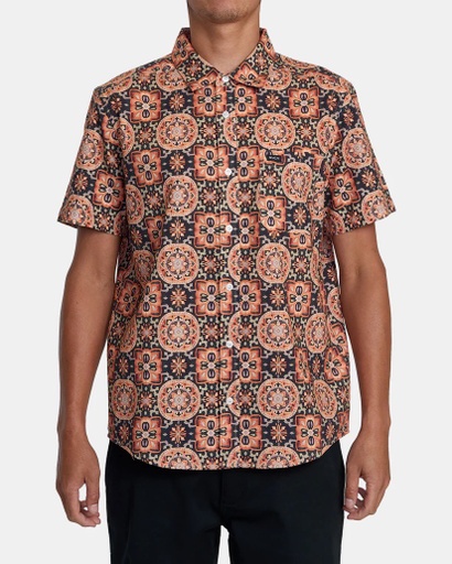 CHEMISE RVCA RVGAZI SHORT SLEEVE - SUNSET