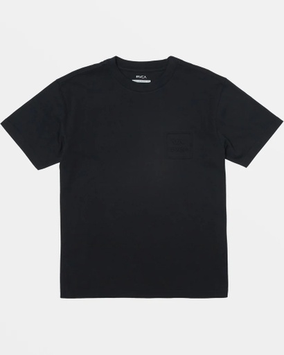 RVCA ATW EMBOSSED SHORT SLEEVE TEE - BLACK