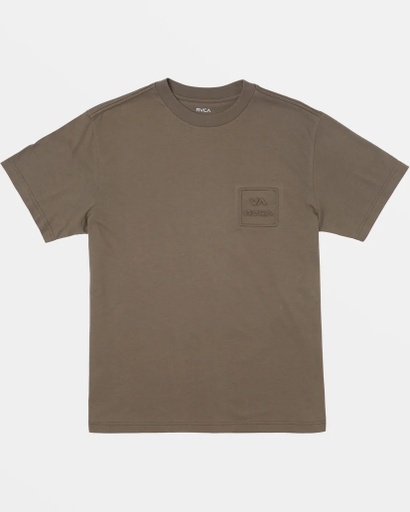 RVCA ATW EMBOSSED SHORT SLEEVE TEE - MUSHROOM