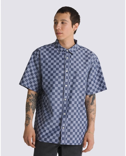 CHEMISE VANS WADE CHECKERBOARD SS  - DRESS BLUES