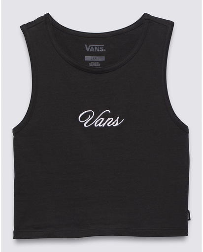 VANS WOMEN'S VANS SMALL STAPLE FITTED CROP - BLACK