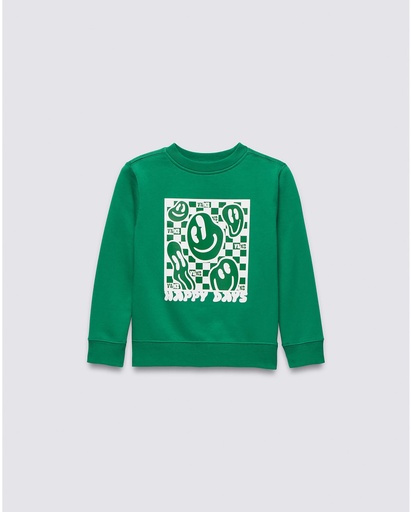 COTON OUATÉ VANS ENFANTS HAPPY DAYS CREWNECK - VERDANT GREEN