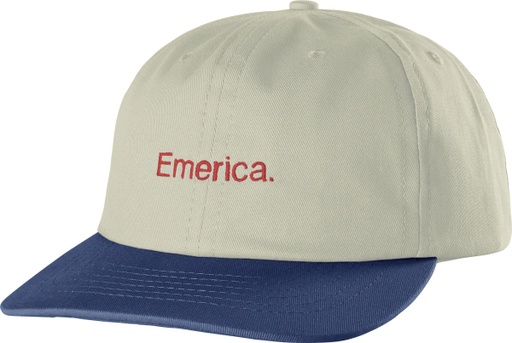 EMERICA PURE GOLD DAD HAT - TAN/NAVY