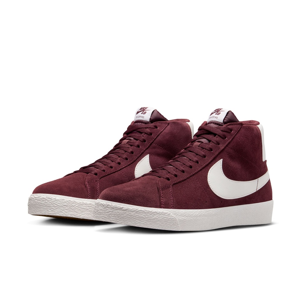 SOULIER NIKE SB ZOOM BLAZER MID - BURGUNDY CRUSH/SUMMIT WHITE