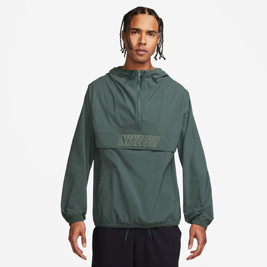 COUPE-VENT NIKE SB ESSENTIAL ANORAK - VINTAGE GREEN/OIL GREEN