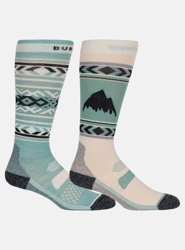 BURTON WOMEN'S PERFORMANCE LIGHTWEIGHT SOCK 2PK -  PETROL GREEN