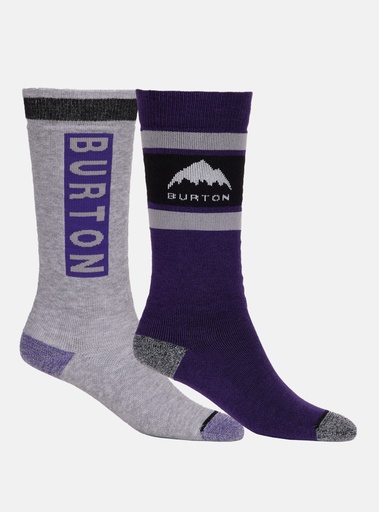BAS BURTON JUNIOR WEEKEND MIDWEIGHT SOCK 2 PACK - IMPERIAL PURPLE