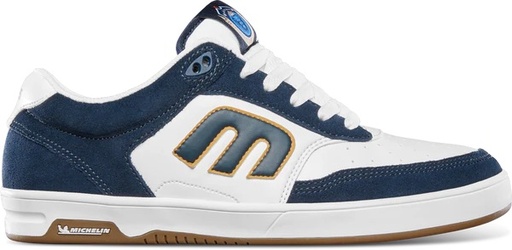 ETNIES SKATE SHOES THE AURELIEN MICHELIN - WHITE/NAVY/GOLD