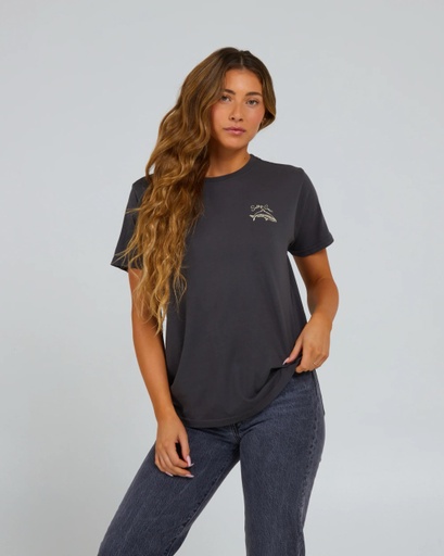 SALTY CREW WOMEN'S LOVE BITE BOYFRIEND TEE - CHARCOAL