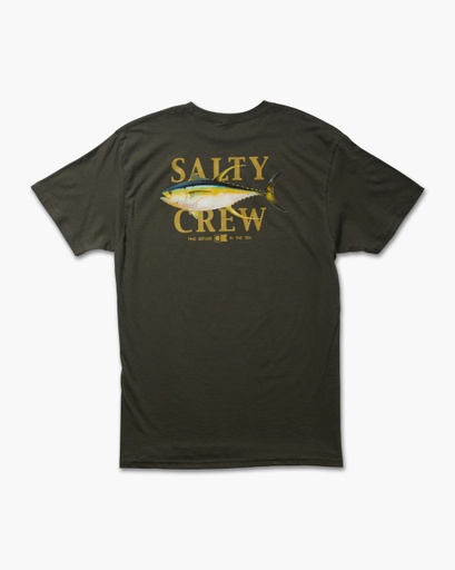 T-SHIRT SALTY CREW YELLOWFIN CLASSIC - CHARCOAL
