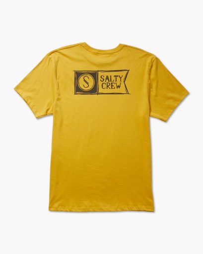 T-SHIRT SALTY CREW SKETCHY ALPHA - MUSTARD