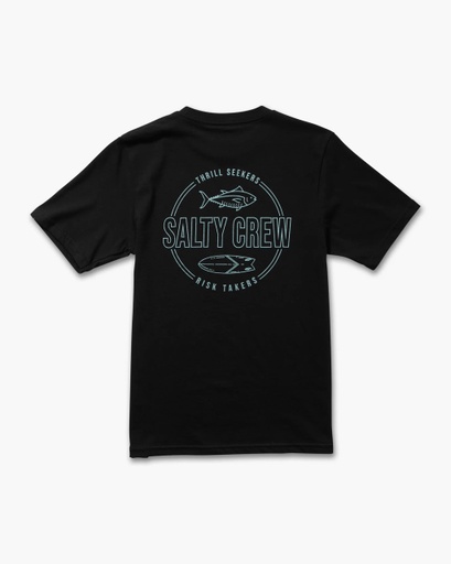 SALTY CREW SKETCHY OUTLINED BOYS SHORT SLEEVE TEE - BLACK