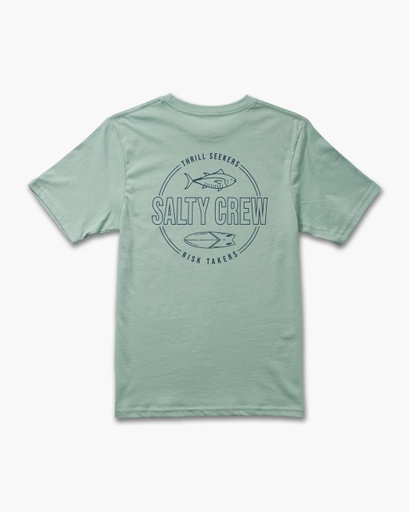SALTY CREW SKETCHY OUTLINED BOYS SHORT SLEEVE TEE - MACKEREL