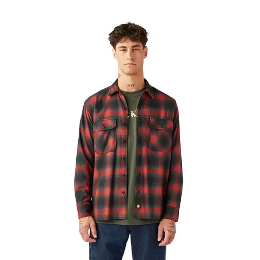 CHEMISE DICKIES X SPITFIRE LONG SLEEVE  - RED OCHRE