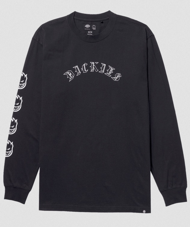 T-SHIRT DICKIES X SPITFIRE LONG SLEEVE BOYS - NOIR