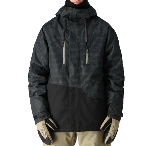686 GEO INSULATED JACKET - BLACK/RIPSTOP/CLRBLK