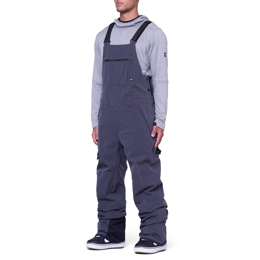 PANTALON 686 HOT LAP INSULATED BIB - BLACK DENIM