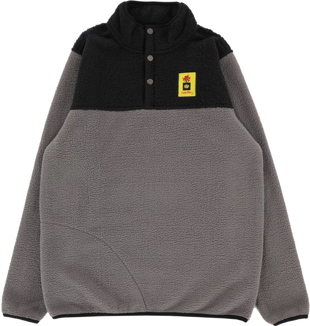 COTON OUATÉ 686 TIOGA FLEECE PULLOVER - KEITH HARING/RHINO GREY