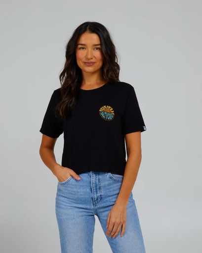 SALTY CREW WOMEN'S SUN DAYS CROP TEE - BLACK