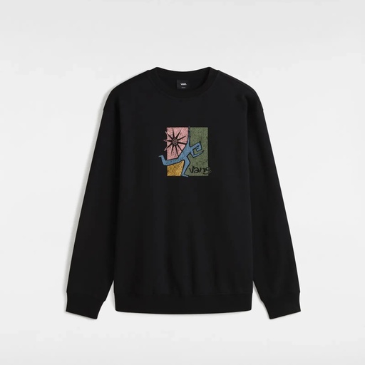 COTON OUATÉ VANS STYLE GUY LOOSE CREW - NOIR