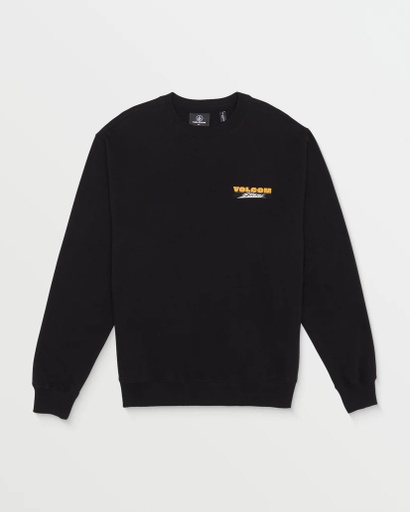 VOLCOM ALLOSTONE CREW SWEATSHIRT - BLACK