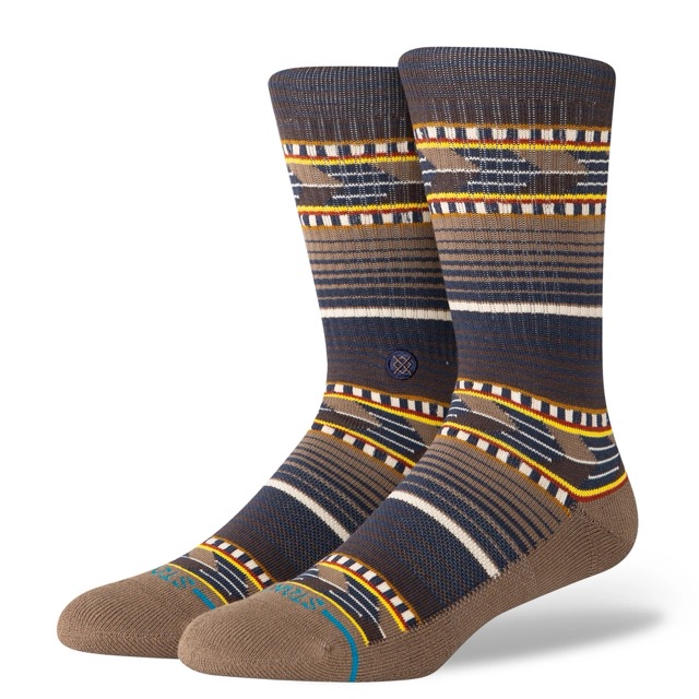 STANCE SOCKS CEDAR ROCK CREW SOCKS - BROWN