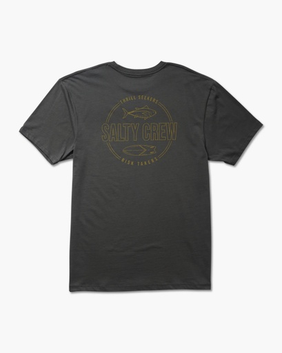 T-SHIRT SALTY CREW OUTLINED PREMIUM - CHARCOAL