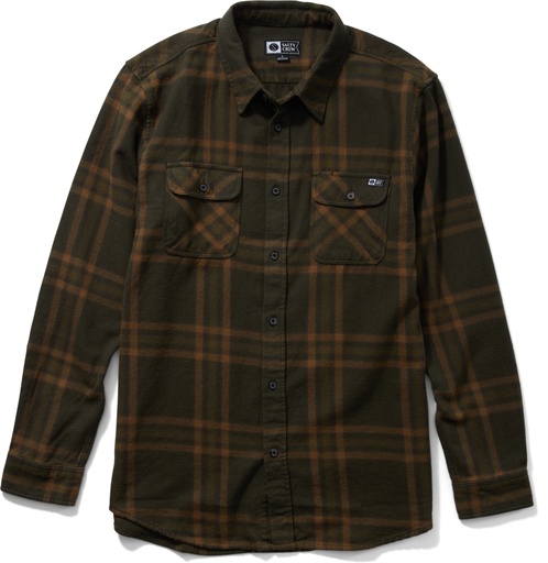 CHEMISE SALTY CREW LANDFALL LONG SLEEVE FLANNEL - OLIVE