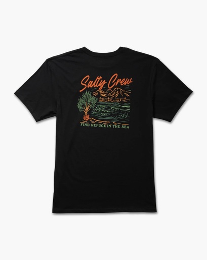 T-SHIRT SALTY CREW WERTERN WAVES PREMIUM - NOIR