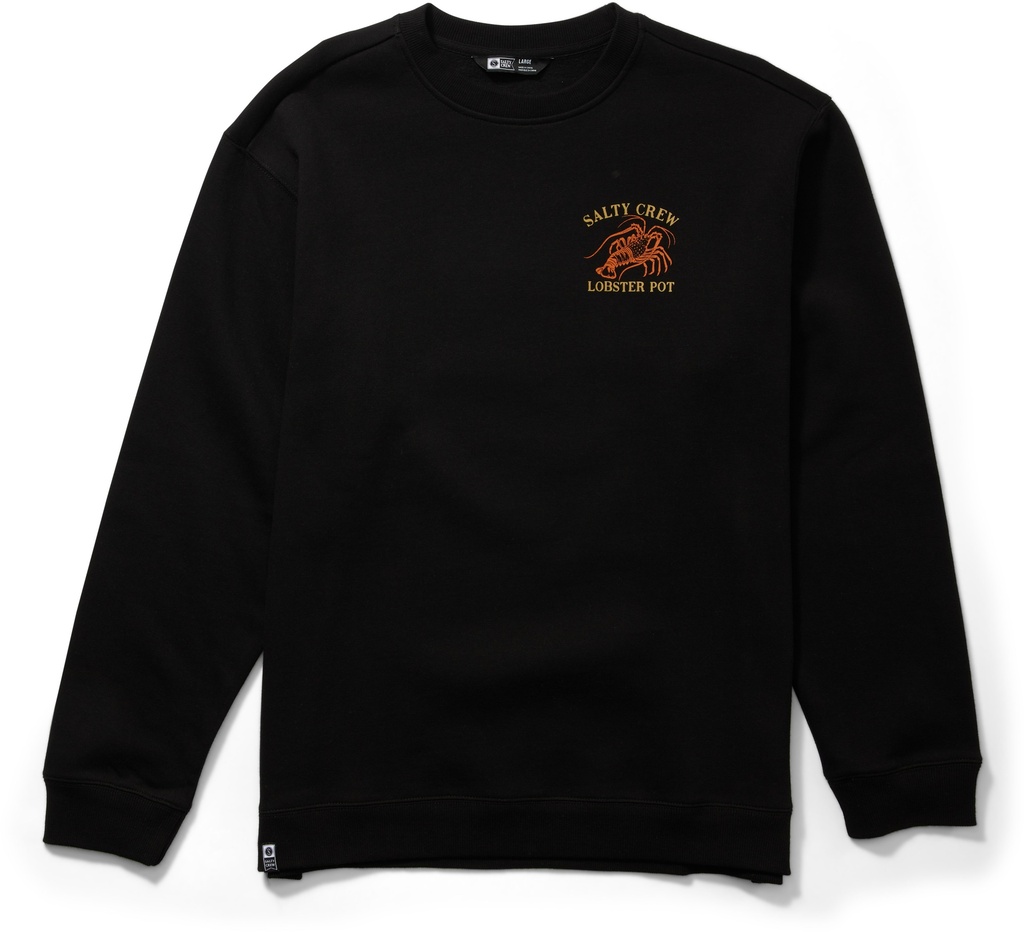 COTON OUATÉ SALTY CREW LOBSTER POT CREW FLEECE - NOIR