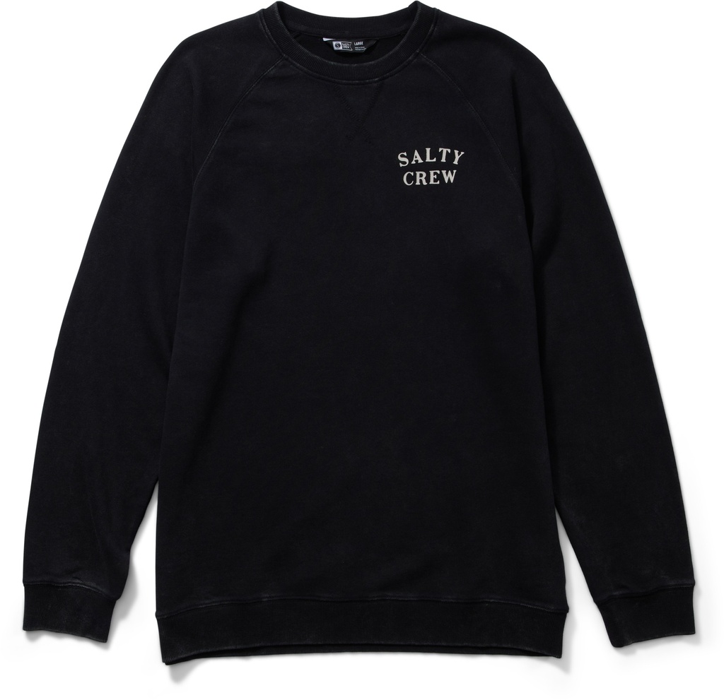 COTON OUATÉ SALTY CREW STEADFAST CREW FLEECE - NOIR 