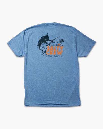 T-SHIRT SALTY CREW SAILFISH CLASSIC - LIGHT BLUE HEATHER