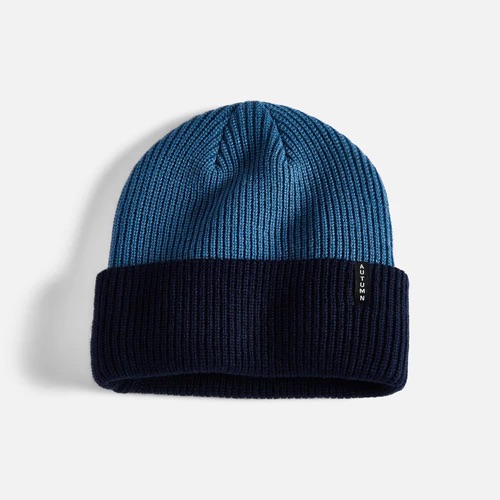 AUTUMN SELECT BLOCKED BEANIE - NAVY