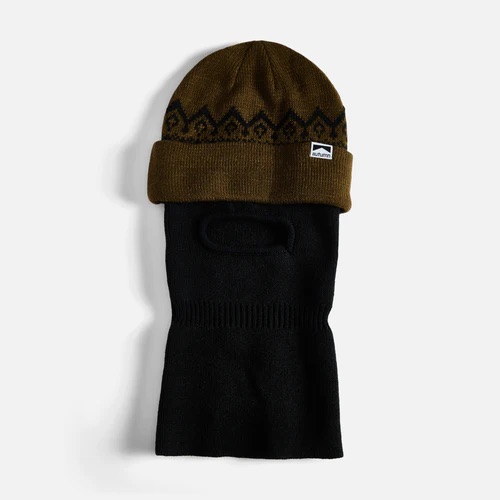 CACHE-COU AUTUMN MASK BEANIE - BLACK ARMY
