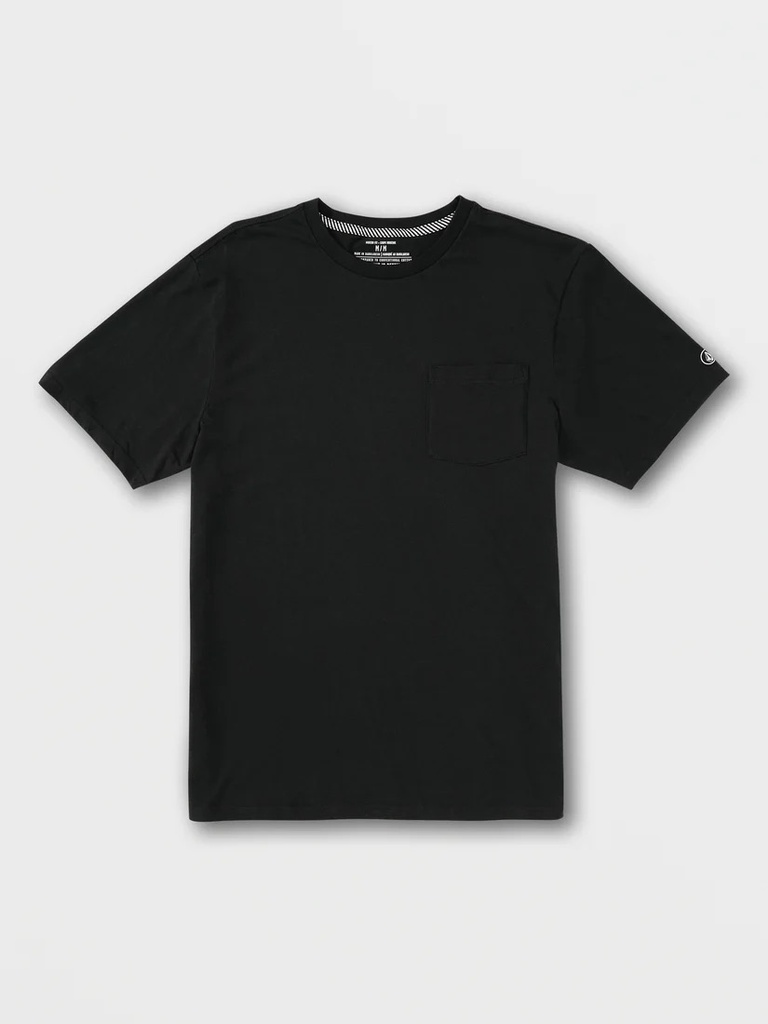 T-SHIRT VOLCOM SOLID SS POCKET TEE - NOIR