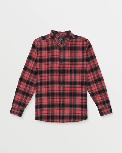 CHEMISE VOLCOM CADEN PLAID LONG SLEEVE - CRANBERRY